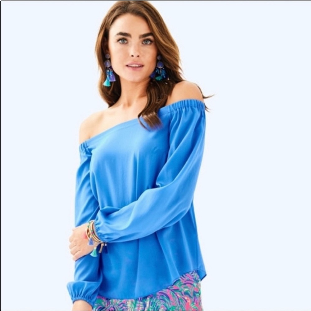 Lilly Pulitzer Silk Adina Bennet Blue size SMALL
